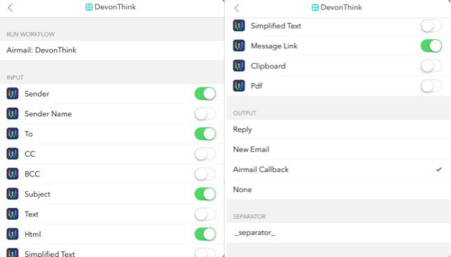 Custom action in Airmail